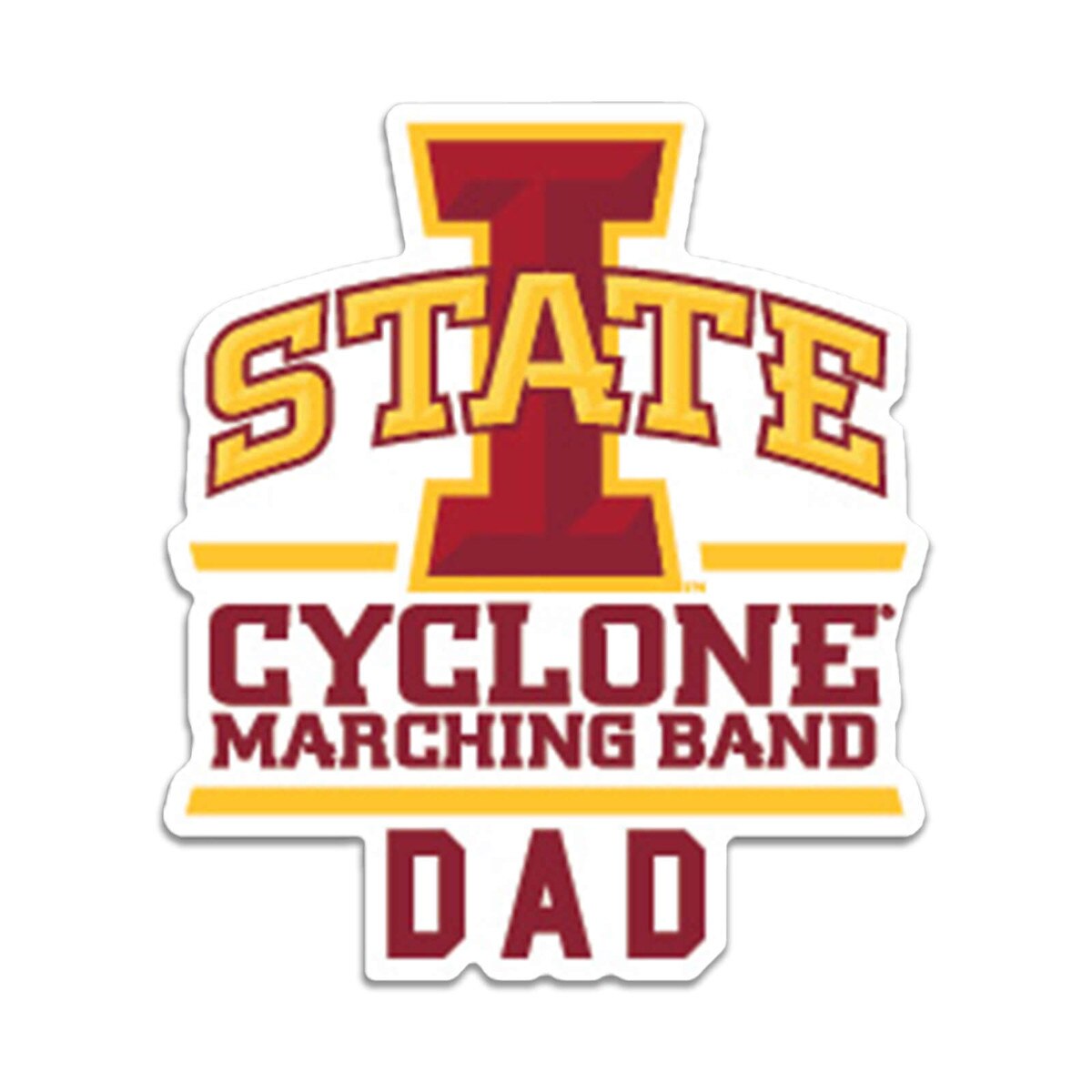 I-State Cyclone Marching Band Dad Vinyl Decal (3.5")